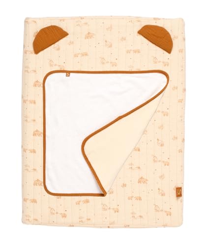 Matelas à langer en double gaze anti-contact froid avec éponge absorbante