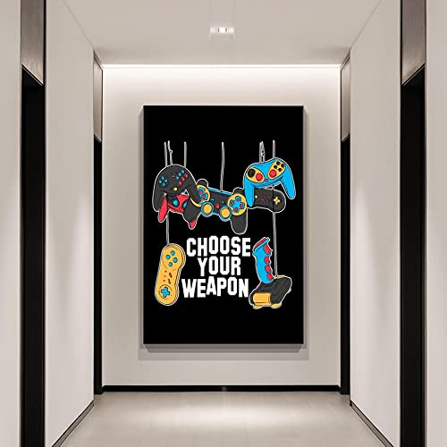 Gamer affiche impression toile pour transformer un mur vide en espace de jeu dynamique