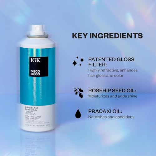 IGK Disco Disco Clear Gloss Spray Brillo para Cabello miniatura 4