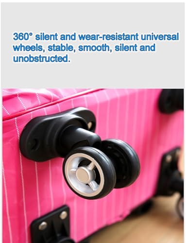 Rolling Duffle Bag with Wheels - Large Capacity Waterproof Travel Bag | 360° Spinner Wheels & Telescopic Handle | Carry-On Weekender for Men & Women(Style6,Medium)3