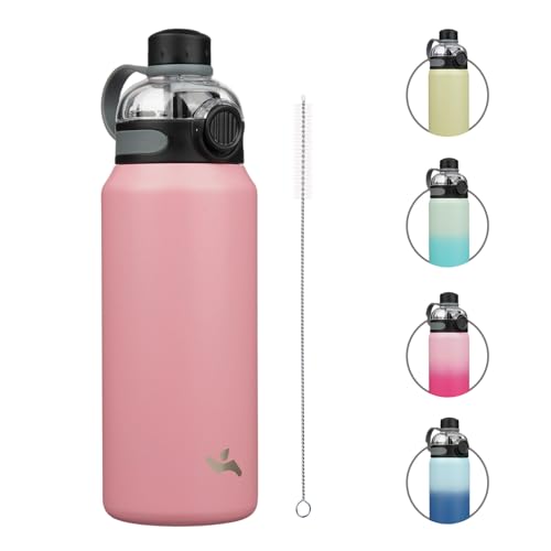 Image of Konokyo 32 oz Insulated Stainless Steel Water Bottle with Straw Lid