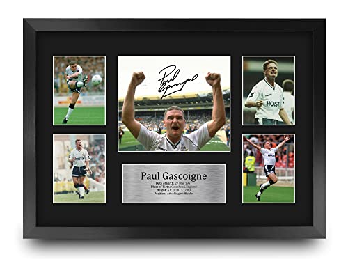 Cadre Paul Gascoigne Tottenham pour décoration salon de foot