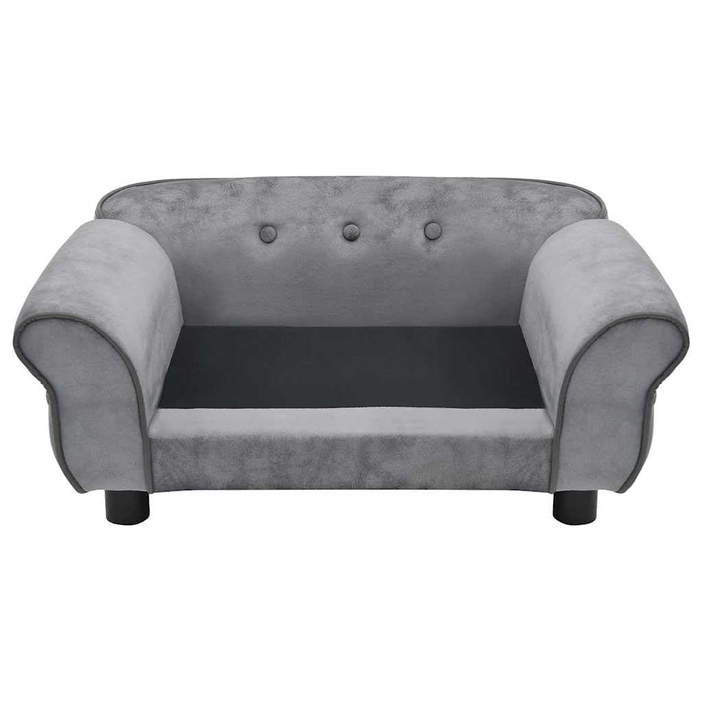 Canapé pour chien Gris 72x45x30 cm Peluche