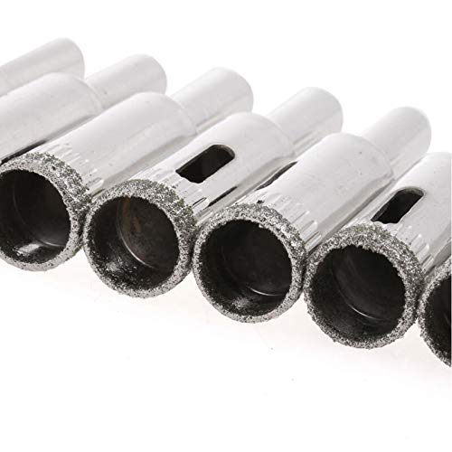 Brocas de núcleo diamantadas de 12 mm, 10 piezas, para vidrio, baldosas, mármol y cerámica miniatura 4