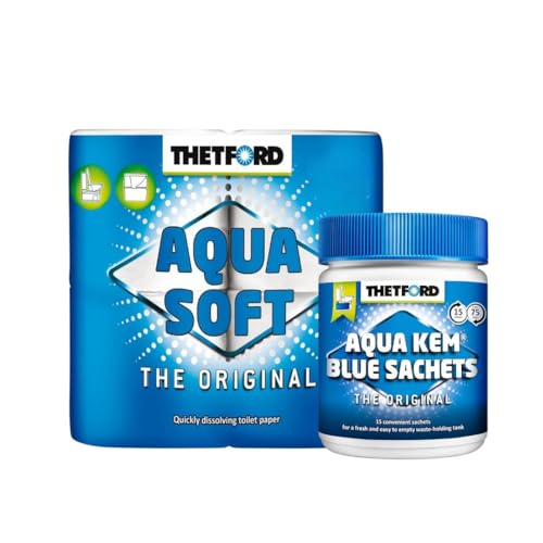 Aqua Kem Blue sachets + Aqua Soft 4 Rollos