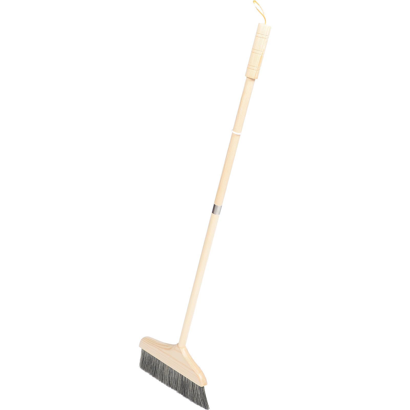 CLISPEED Scopa Setole Morbide in Legno per Pulizia Efficiente di Tappeti e Pavimenti, Manico Lungo Resistente, Facile da Riporre, la Casa