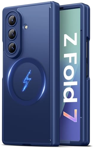 Vihibii for Samsung Galaxy Z Fold 7 Case with Front Screen Protector Compatible with MagSafe Full Lens & Hinge Protection Military Grade Rugged Phone Cover Case for Samsung Galaxy Z Fold 7 Blue