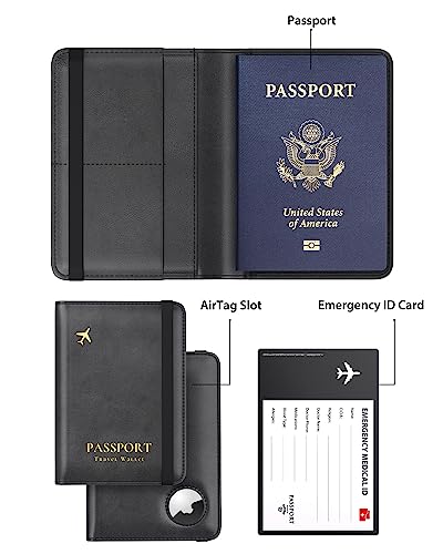 Image of Stouchi Passport Holder, Black-Gilded, Fashion Simple Multiple