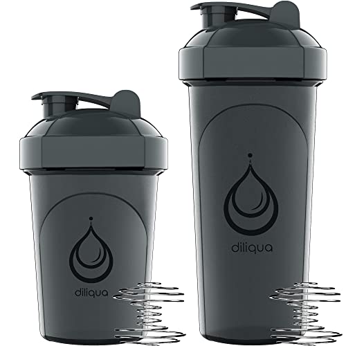 diliqua 10 PACK- Shaker Bottles with Wire Whisks for Protein Mixes | Leakproof Blender Shaker Bottle Pack | BPA-Free & Dishwasher Safe | 5 Large 28 oz & 5 Small 20 oz Shaker Bottle | Cups for Shakes - Image 4