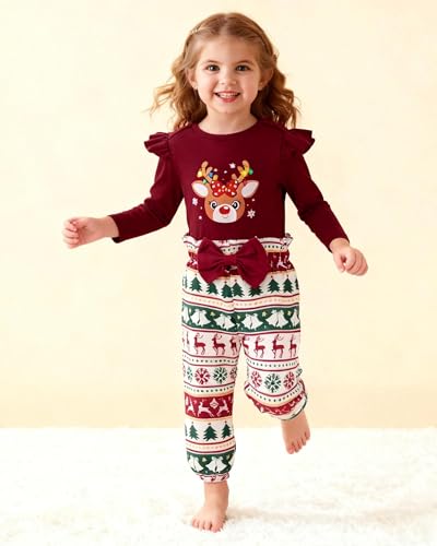 Image of DISAUR Baby Girls Clothes Newborn Infant Baby Girls Outfit Long Sleeve Ruffle Romper Floral Pants Headband Sets 0-18 Months