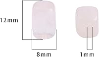Vista 2 de Cuentas de piedra de cuarzo rosa natural en forma de cuboide, semipreciosas sueltas para hacer joyas 8mmx12mm 38cm/cadena