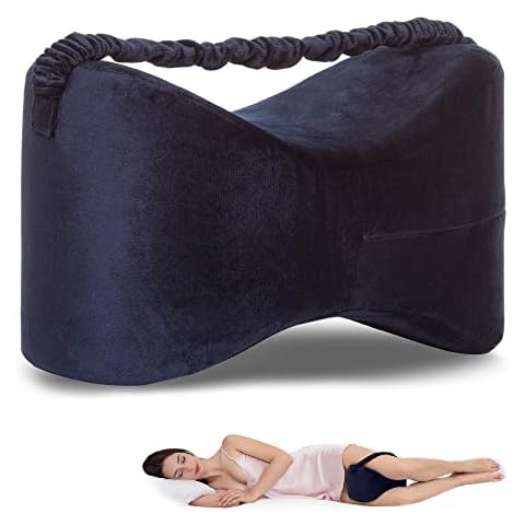 Knee Pillow for Sleeping On Side | Orthopedic Leg Pillow | Helps Circulation & Alignment | for Sciatica Nerve Relief, Back, Knee, Hip, Neck, Joint Pain and Pregnancy Support | Durable Memory Foam Cover