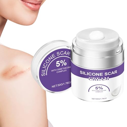 Crème Cicatrisante Visage, 50g Atténuateur d'Apparence des Cicatrices, Lotion Réparatrice Soins Peau pour Coupures Brûlures Lésions Visage Corps