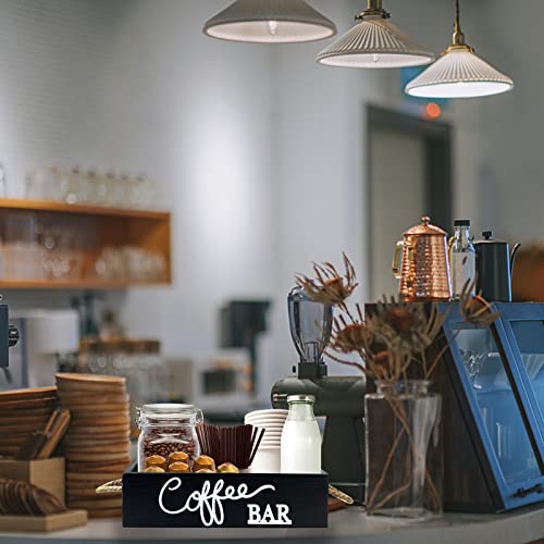 Wood Coffee Station Organizer Countertop Storage Box, Coffee Pod Holder K Cup Organizer Basket, Coffee Mug Holder Box Coffee Bar Accessories For Rustic Coffee Bar Decor #TOP5