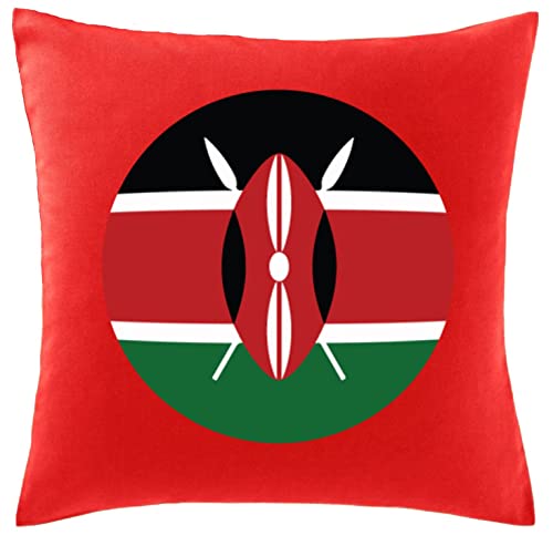 Image of Hippowarehouse Kenya Flag Printed bedroom accessory cushion cover case 41x41cm
