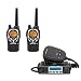 Midland - MXT115 & GXT1000 Bundle - MicroMobile Two-Way Radio w/External Magnetic Mount Antenna & GXT1000 Two-Way Radio - Up to 36 Mile Range Water Resistant Walkie Talkies (Pair Pack)(Black/Silver)
