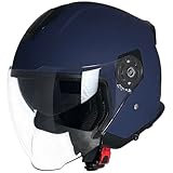 ISHINO SHOKAI バイク ヘルメット ジェット ISN21302 石野商会 LIBERTER002 SG規格 PSC規格 フリー(57〜60cm未満程度) マットネイビー