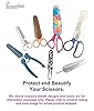 SCISSORFOBZ Designer Scissors Sheaths Shears Protective Covers-For Small Embroidery Scissors - Textured BLACK Design-#SS-315 #2