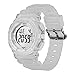 Montre Digitale Sport avec Alarme rétroéclairée 7 Couleurs et chronomètre, Bracelet de Montre résin(Transparent)