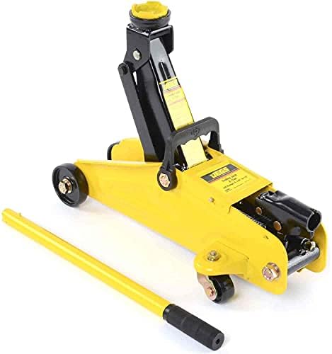 JEGS 2-Ton Hydraulic Car Floor Jack - 4,000 LBS Lift Capacity, Lift Range: 5 ⅛” to 13” - Lightweight Hydraulic Floor Jack, 360 Degrees Saddle Rotation - Heavy Duty Steel Car Jack Hydraulic