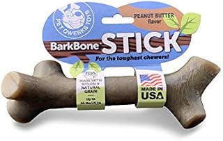Pet Qwerks BarkBone Peanut Butter Flavor Chew Stick - Durable Dog Bones