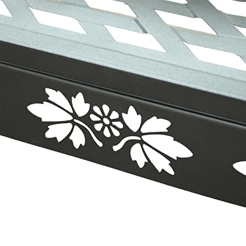 Duriso 3 Tier Metal Ladder Plant Stand, Heavy Duty And Durable ,Corrosion-Resistant Utility Storage Organizer Rack For Home Garden, Rectangular Display Rack For Flower Pots Fits Indoor & Outdoor #TOP2