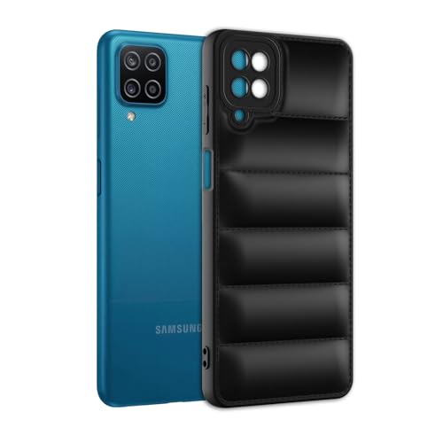 Amazon Solimo Puffer Case for Samsung Galaxy M12, Black - Image 4