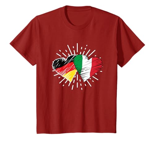Deutschland Italien Freundschaft Herz Deutsch Italienisch T-Shirt