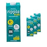 Ripple Plant Based Milk | 8g of Quality Sourced Pea Protein, Calcium Rich | Shelf Stable | Vegan & Non GMO Certified | Dairy, Soy, Nut, Gluten, & Lactose Free | 32 Fl Oz Cartons (32 Fl Oz (Pack of 3), Kids Original)