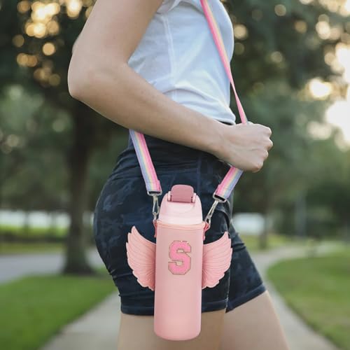 Sac de transport pour bouteille d'eau rose S 700ml avec sangle réglable - 7