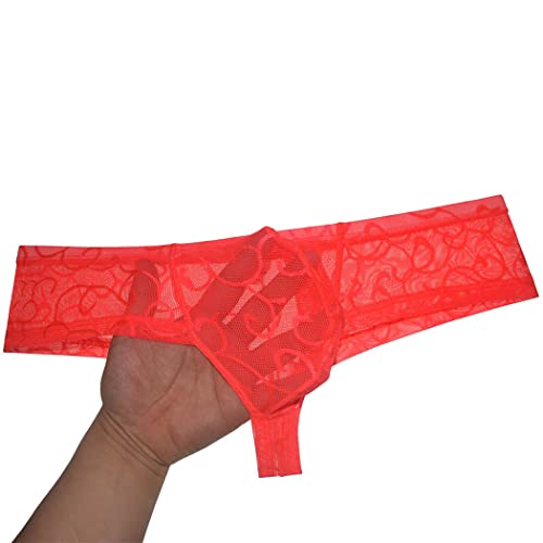 Sexy Men's See-through Cheeky Boxer Briefs Sheer Brazilian Back Bikini Thong Underwear Mens Pouch Panties4