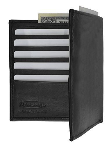 MARSHAL Wallet Genuine Leather Men's Hipster Center Flap Wallet2