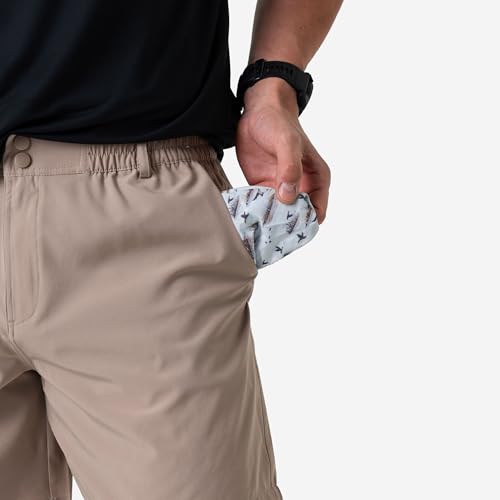 Image of River Rock Grey Everyday Shorts - Deer Camo Pockets