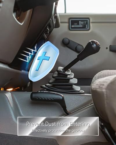 QAGGUM Shifter Boot and Retainer Bezel Kit Compatible with Jeep TJ Wrangler 1997-2004, Transmission Shift Bezel Shifter Boot Kit Replace 53000056 52078558