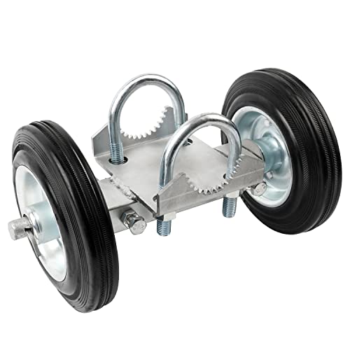 Heavy-Duty Steel Gate Wheel 6" Rubber Rolling Carrier for Driveway Chain Link Fence Parts Metal Tube Gates, Driveway Gate and More, Pack of 1