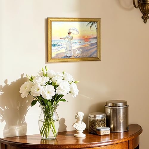 Image of upsimples 8.5 by 11 Picture Frame, Vintage Frames Decor, 1Pack Gold