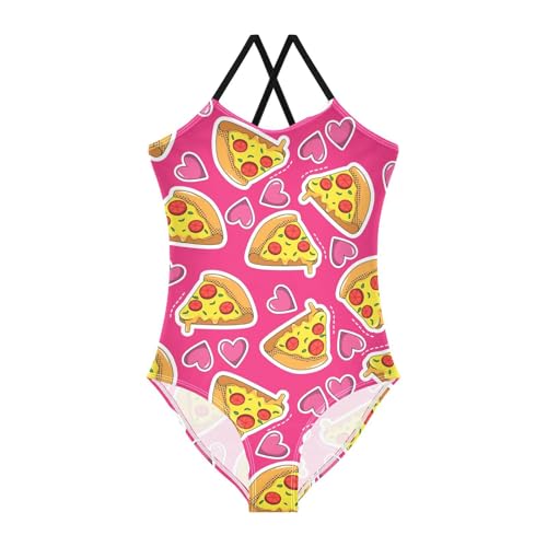 Image of Girls one Piece Swimsuit Summer UPF 50+ Quick Dry Beach Bathing Suit with Straps Swimwear 3-10 Years