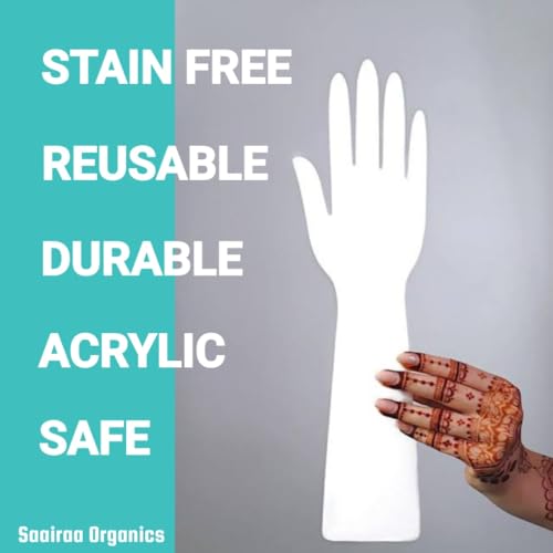 Image of Reusable Acrylic Hand for Mehndi Practice | Acrylic Board | 4mm Sheet Thickness