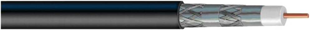 V621QWB / V621QB Quad Shield RG6 Solid Copper Coaxial Cable, 1,000ft (Black)