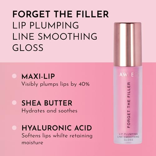 Lawless Forget the Filler Lip Plumping Line Smoothing Gloss - Daisy Girl - Premium Volumizing Lip Gloss with Natural Ingredients Designed to Plump, Firm, and Hydrate Lips 0.11 oz