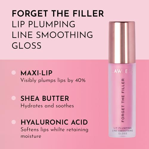 Lawless Forget the Filler Lip Plumping Line Smoothing Gloss - Daisy Girl - Premium Volumizing Lip Gloss with Natural Ingredients Designed to Plump, Firm, and Hydrate Lips 0.11 oz