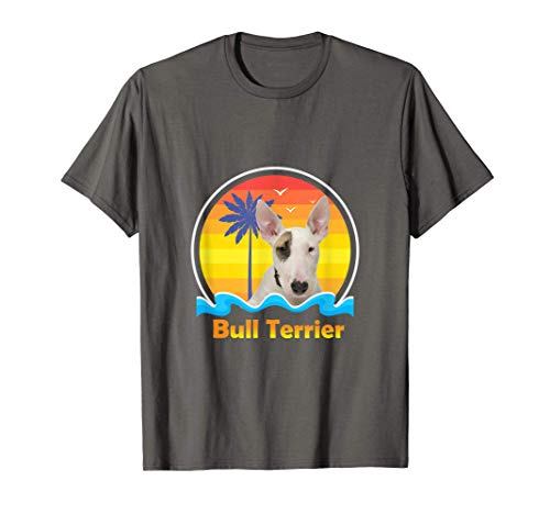 Vintage Sunset Dog Bull Terrier Maglietta