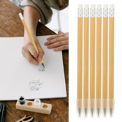 8 lápices de mina eterna sin tinta con borrador miniatura 7