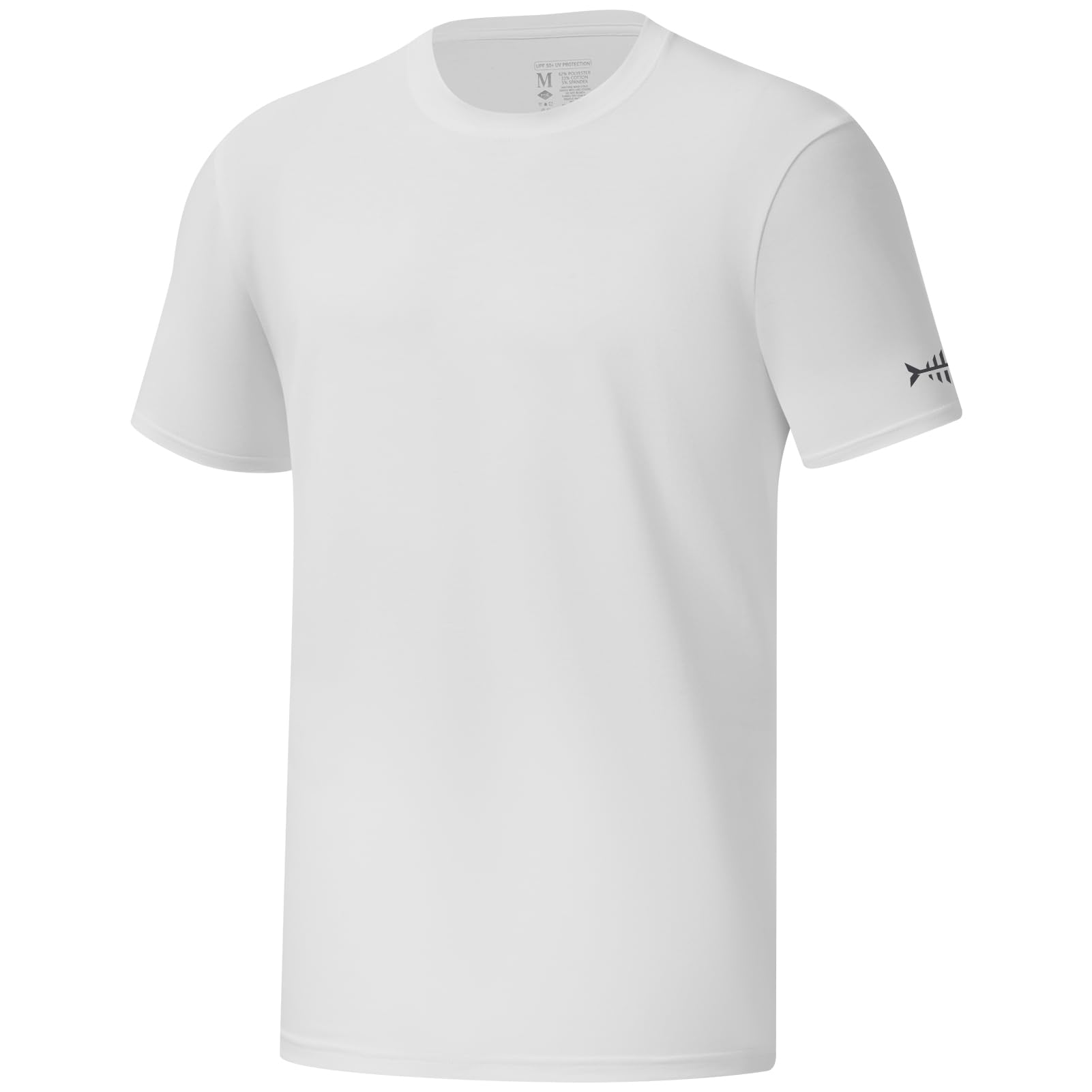 Bassdash Camiseta de Mezcla de algodón Ultra Suave UPF 50+ con protección Solar para Hombre, Manga Corta Ligera Informal básica