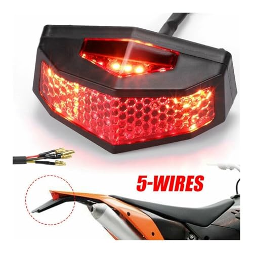 Feu de plaque d'immatriculation LED moto 5 en 1 idéal pour road trips nocturnes - 2