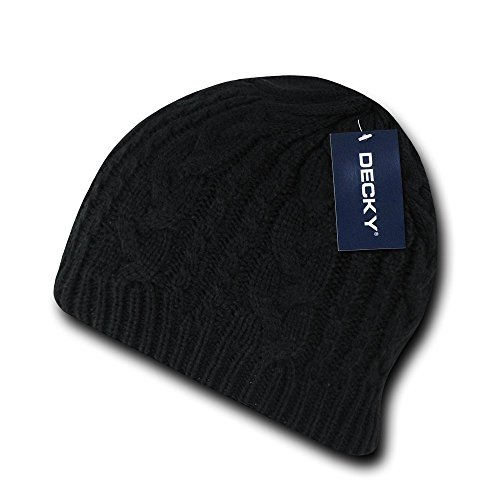 DECKY Braidy Knit Beanie, Black