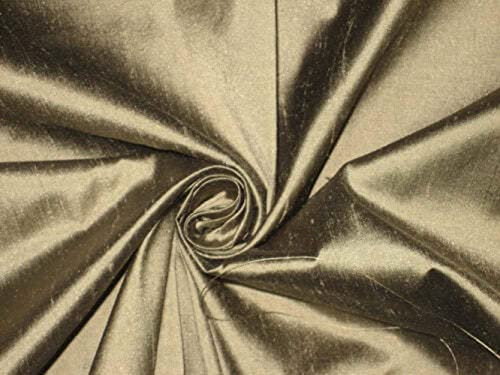 Tissu soie Dupioni bicolore caméléon or et noir pour haute couture au mètre