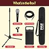 Pyle Microphone with Stand Kit – Dynamic Wired Mic with 5m Cable, Floor Microphone Stand & Holder with Carry Bag, Complete Vocal Mic Set for Singing, Stage, Presentations, Schools & Live Events #1