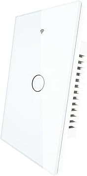 Zigbee Wall Touch Smart Light Switch with Neutral/No Neutral No Capacitor Smart Life Works with Voice Control ZS-US1-WH-MS Zigbee