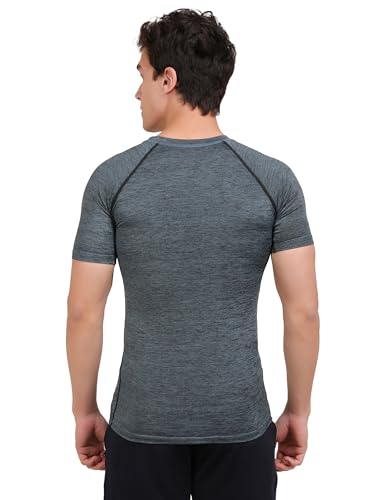 Image of NINQ Half Sleeve Compression T-Shirt - Men's Athletic & Sports Tights for Fitness Gym